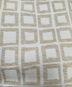 Mantel tapete de chenilla 110x160 cuadro beig