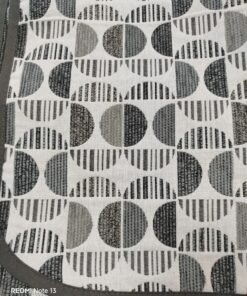 Mantel tapete de chenilla 110x160 círculo gris