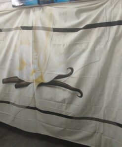 Mantel-tapete de sarga 100% algodón 1.55 x 2.85 m flor central