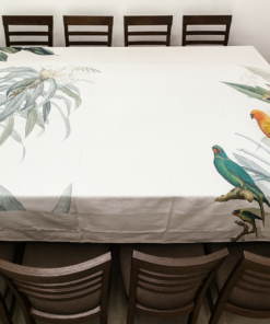 Mantel-tapete de sarga 100% algodón 1.55 x 2.85 m pájaros