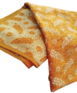 Mantel tapete de chenilla 110x160 reversible naranja/beig