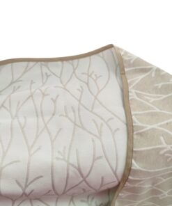 Mantel tapete de chenilla 110x160 rama beig blanco (reversible)