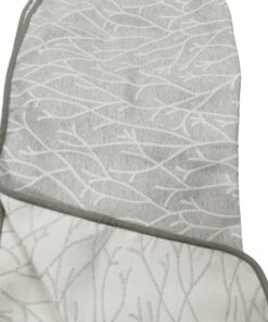 Mantel tapete de chenilla 110x160 ramas gris reversible