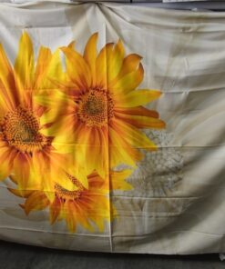 Mantel-tapete de sarga 100% algodón 1.55 x 2.85 m gerbera