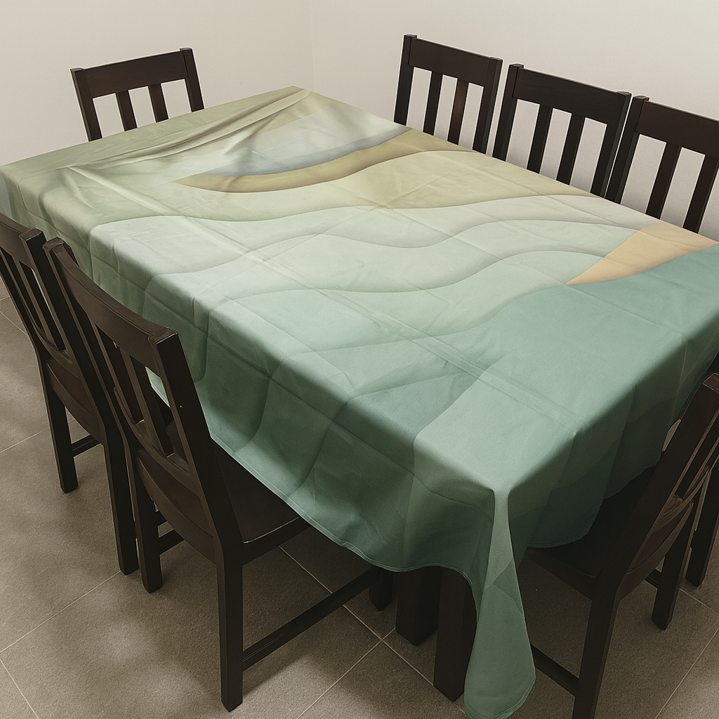 Mantel-tapete de sarga 100% algodón 1.55 x 1.90 m ONDAS