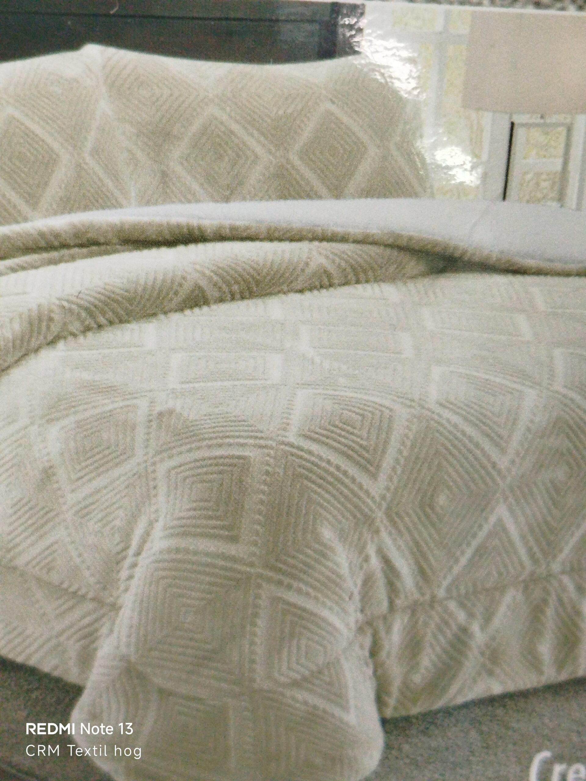 Edredón sherpa cama 135 beig rombo