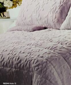 Edredón sherpa cama 105 flor vino