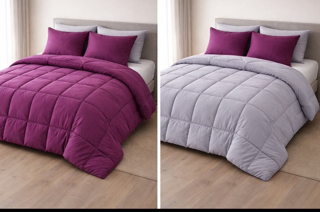 NÓRDICO REVERSIBLE morado claro/oscuro 400 gr (elige medida)