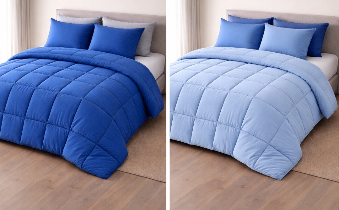 NÓRDICO REVERSIBLE azul claro/oscuro 400 gr (elige medida)