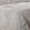 Edredón sherpa cama 105 gris liso onda Cedric