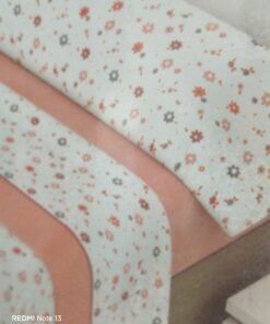 Juego de sábanas cama 180 coralina  florecita rosa