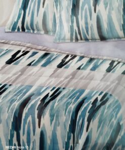 Edredón sherpa cama 150 gris azul