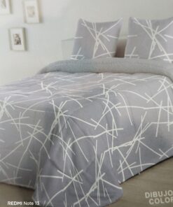 Edredón sherpa cama 150 gris azulado