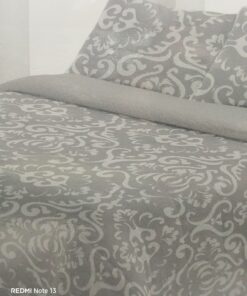 Edredón sherpa cama 135 gris blanco