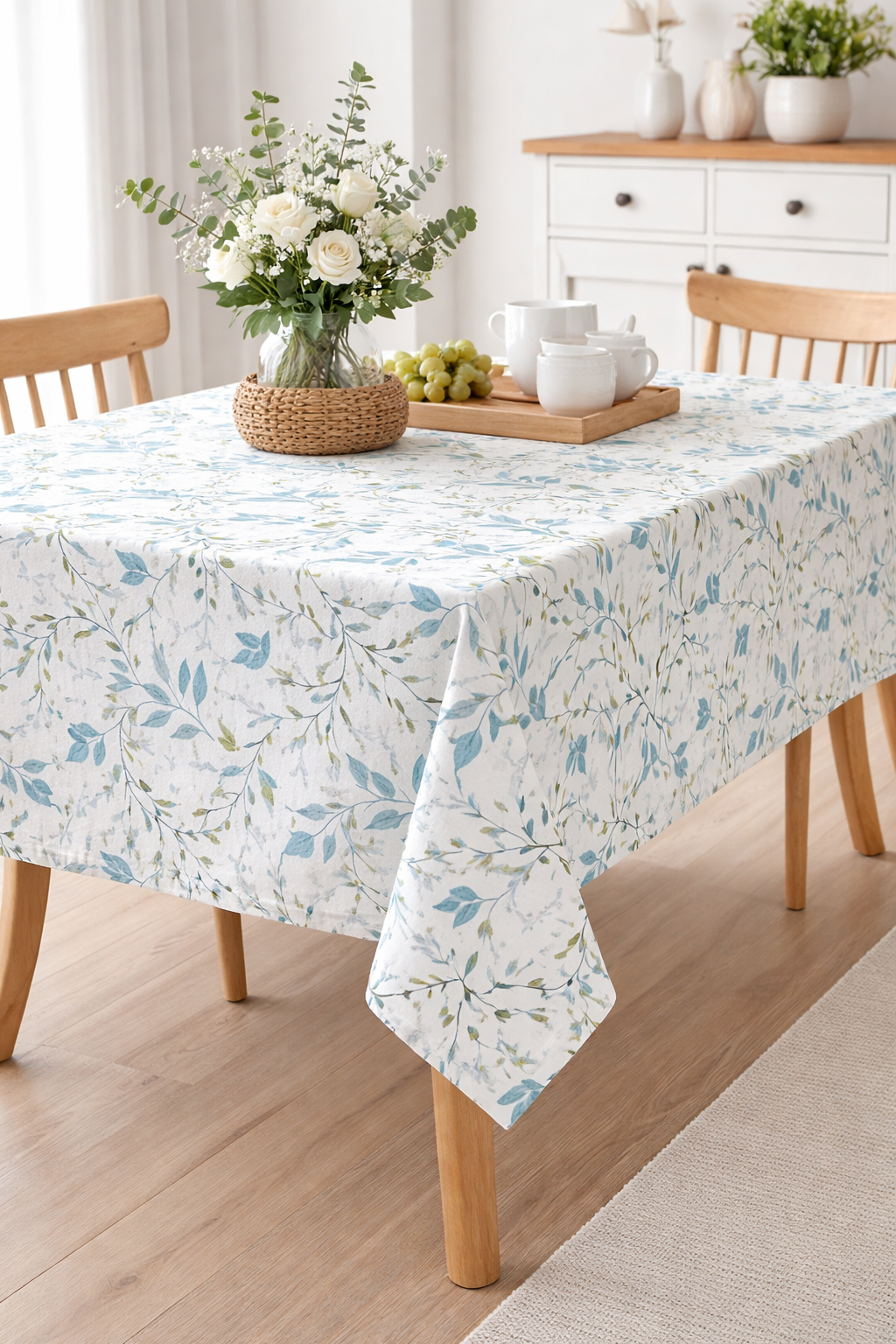 Mantel anti manchas estampado 150x200