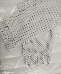 Cortinas blancas lunares morados 140x260 presillas