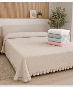 Colcha de verano barata Rosa, Blanca, Verde Agua, Gris y Beige | Sin cojines
