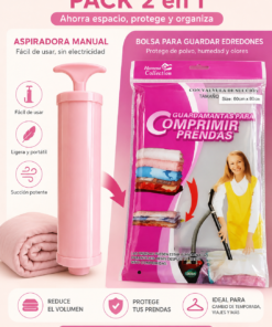 Pack bolsa al vacío para edredones + aspiradora manual | Ahorra espacio