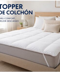 Topper de colchón de fibra hueca siliconada para camas de 90 a 180 cm | Confort extra