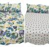 Colcha bouti reversible floral acabado ondeado cama 135